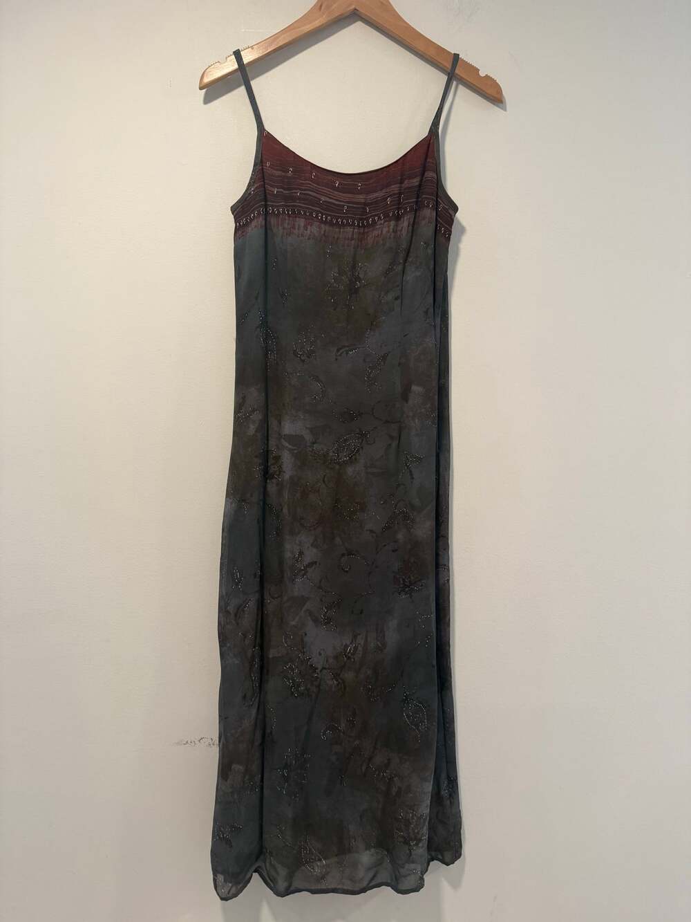 Carole Little Rayon Maxi Summer Dress w Matching Short Sleeve Cardigan Size 4 JL